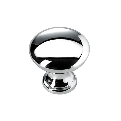 Bouton de meuble, Ø 30 x 30 mm, Aluminium, chromé