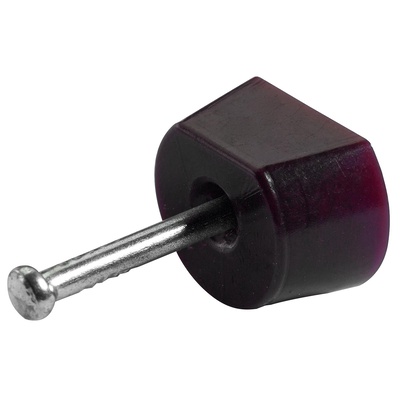 Bodenträger mit Nagelstift, 14,5 x 7,5 mm, Kunststoff, Stahl, braun