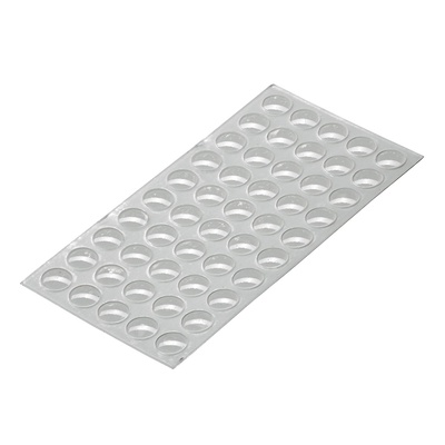 Self adhesive door buffers, Ø 10 x 2 mm, plastic, transparent