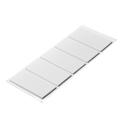 Selbstklebende Antirutschpads und Schutzpuffer, eckig, 40 x 90 x 2 mm, Ethylenvinylacetat, weiß