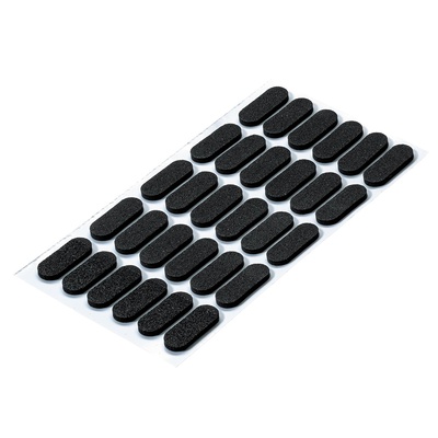 Selbstklebende Türdämpfer, 22 x 8 x 2 mm, Ethylenvinylacetat, schwarz