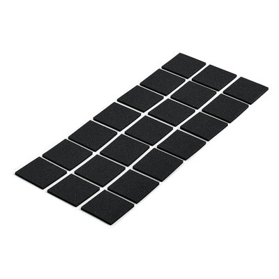 Selbstklebende Antirutschpads und Schutzpuffer, eckig, 30 x 30 x 2 mm, Ethylenvinylacetat, schwarz