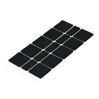 EVA-Antirutschpad, selbstklebend, eckig, 20 x 40 x 2 mm &amp; 40 x 40 x 2 mm, Ethylenvinylacetat, schwarz