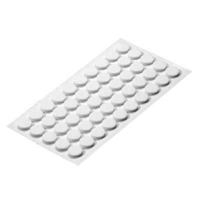 Pads antidérapants autocollants et tampons de protection, rond, Ø 10 x 2 mm, éthylène-acétate de vinyle, blanc