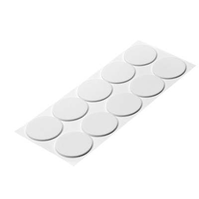 Pads antidérapants autocollants et tampons de protection, rond, Ø 45 x 2 mm, éthylène-acétate de vinyle, blanc