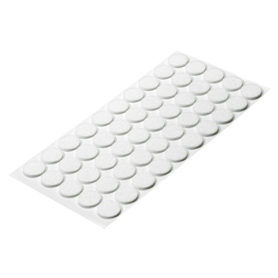 Patins de feutre autocollants, rond, Ø 20 x 2 mm, feutre synthétique, blanc