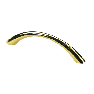 Poignée de meuble, ◘──◘ 96 mm, 112,5 x 10 x 26,5 mm, Zamak, laitonné