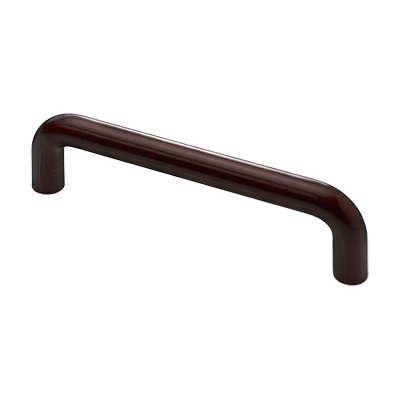 Poignée de meuble, ◘──◘ 96 mm,10 x 105 x 28 mm, Plastique, brun