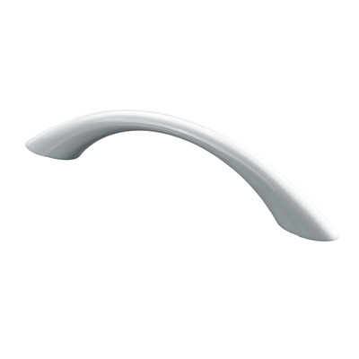 Furniture Handle, ◘──◘ 96 mm, 12 x 134 x 30 mm, plastic, white
