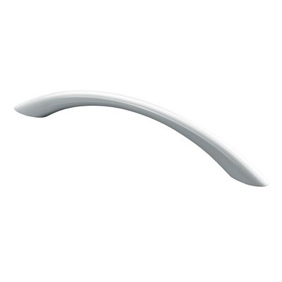 Furniture Handle, ◘──◘ 128 mm, 12 x 165 x 30 mm, plastic, white