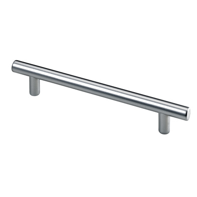 Poignée de meuble, ◘──◘ 128 mm, 12 x 170 x 30 mm, Plastique, aspect aluminium