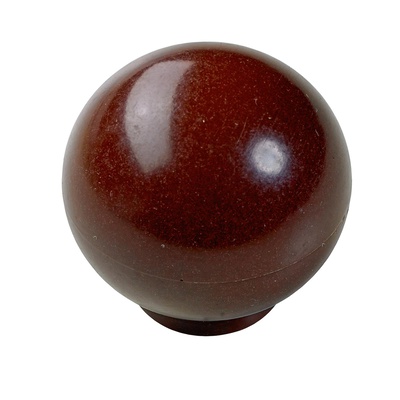 Bouton de meuble, Ø 30 x 31 mm, Plastique, brun