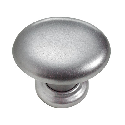 Bouton de meuble, Ø 34 x 27 mm, Plastique, Gris