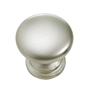 Bouton de meuble, Ø 25 x 23 mm, Plastique, Couleur argent