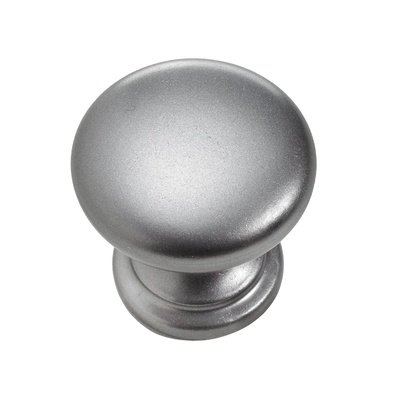 Bouton de meuble, Ø 25 x 23 mm, Plastique, Gris