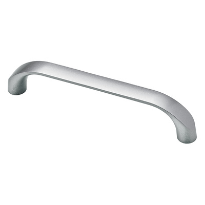 Furniture Handle, ◘──◘ 128 mm, 142 x 13,5 x 26,5 mm, die-cast zinc, aluminium look