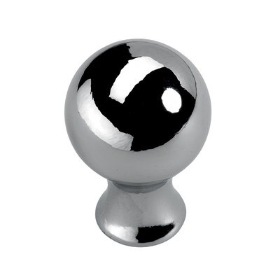 Furniture knob, Ø 20 x 30 mm, die-cast zinc, chrome plated