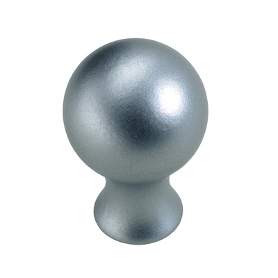 Furniture knob, Ø 20 x 30 mm, die-cast zinc, aluminium look