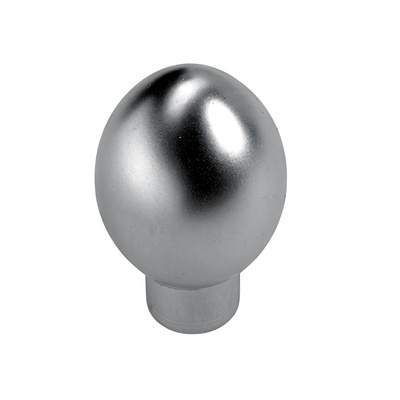 Bouton de meuble, Ø 17 x 28 mm, Zamak, aspect aluminium