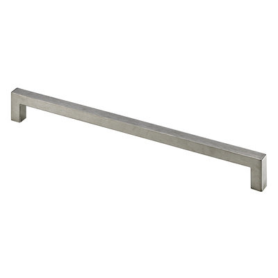 Furniture Handle, ◘──◘ 320 mm, 334 x 14 x 40 mm, stainless steel, brushed