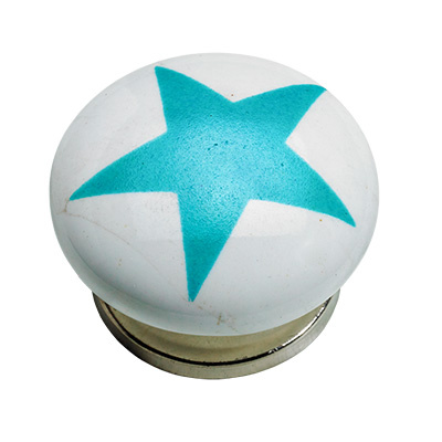Bouton de meuble, Céramique, Acier, Zamak, chromé, blanc