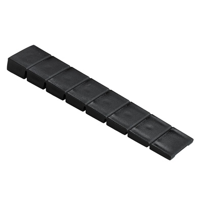 Furniture levelling wedge for snapping off, 8 x 20 x 100 mm, plastic, black