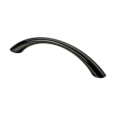Poignée de meuble, ◘──◘ 96 mm, 112,5 x 10 x 26,5 mm, Zamak, chromé, noir