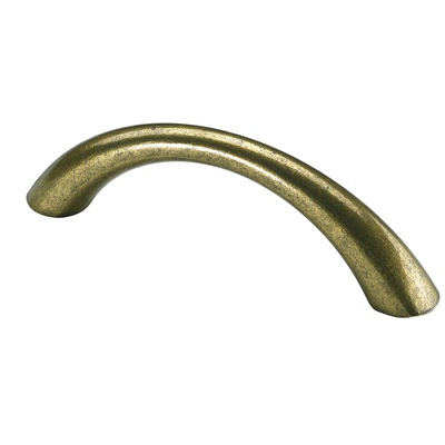 Poignée de meuble, ◘──◘ 64 mm, 79 x 10 x 23 mm, Zamak, laitonné, bruni