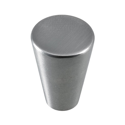 Furniture knob, Ø 20 x 28 mm, die-cast zinc, stainless steel look