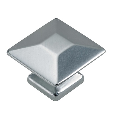 Furniture knob, 25 x 25 x 18 mm, die-cast zinc, aluminium look