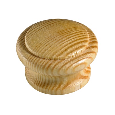 Bouton de meuble, Ø 44 x 29 mm, Bois, pin, laqué