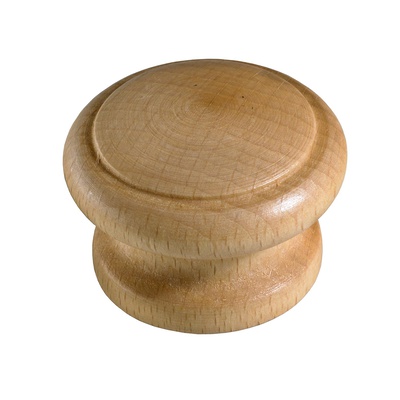 Bouton de meuble, Ø 44 x 29 mm, Bois, Hêtre, laqué