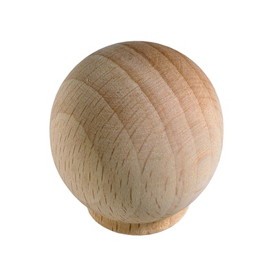 Bouton de meuble, Ø 35 x 36 mm, Bois, Hêtre, brut