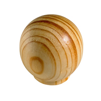 Bouton de meuble, Ø 35 x 36 mm, Bois, pin, laqué