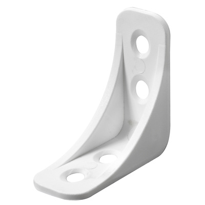 Plastic angle, 16 x 40 x 40 mm, plastic, white