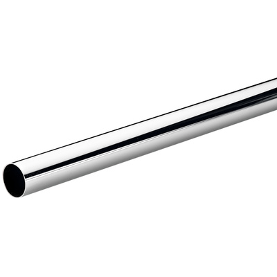 Tube de penderie, rond, Ø 25 x 1500 mm, Acier chromé