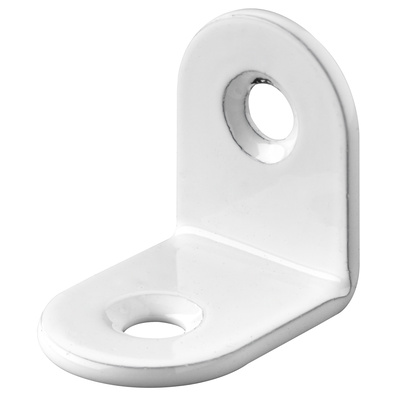 Équerre de chaise, 15 x 20 x 20 x 2 mm, Acier, époxy, blanc