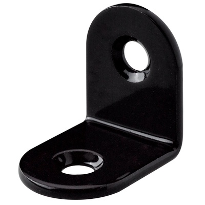 Équerre de chaise, 15 x 20 x 20 x 2 mm, Acier, époxy, noir
