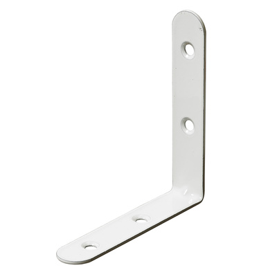 Équerre de chaise, 20 x 100 x 100 x 2 mm, Acier, époxy, blanc