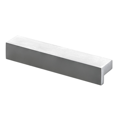 Poignée de meuble, ◘──◘ 64 mm, 80 x 13 x 15 mm, Aluminium, aspect aluminium