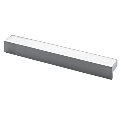 Poignée de meuble, ◘──◘ 96 mm, 112 x 13 x 15 mm, Aluminium, aspect aluminium
