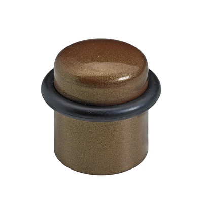 Türstopper zum Anschrauben, Ø 28/35 x 37 mm, Stahl, lackiert, bronzefarben