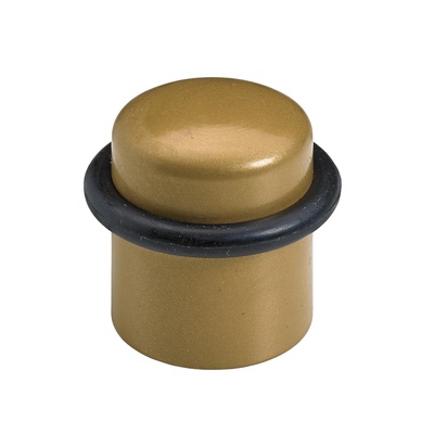 Türstopper zum Anschrauben, Ø 28/35 x 37 mm, Stahl, lackiert, goldfarben