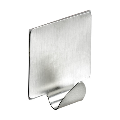 Hook self adhesive, 35 x 41 x 20 mm, steel stainless steel look