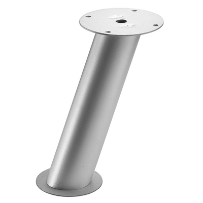 Consoles pour constructions de comptoir sur plan de travail, Rond, 165 x Ø 40 mm, Acier, aspect aluminium