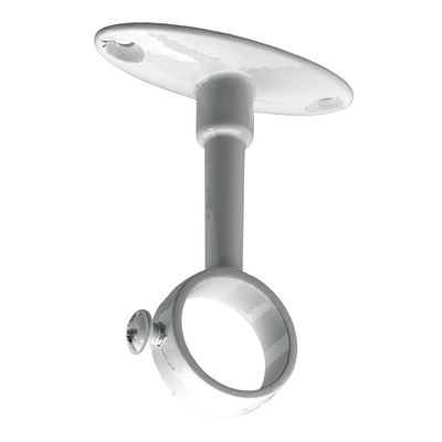 Traverses mitoyennes du tube de penderie, avec vis de fixation, Ø 20 mm, Zamak blanc