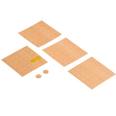 Möbelpflaster, Ø 14 mm, Kunststoff, buchefarben