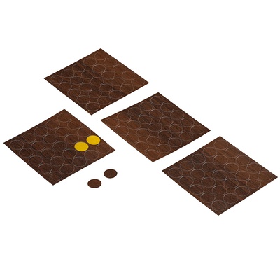 Möbelpflaster, Ø 14 mm, Kunststoff, walnussfarben