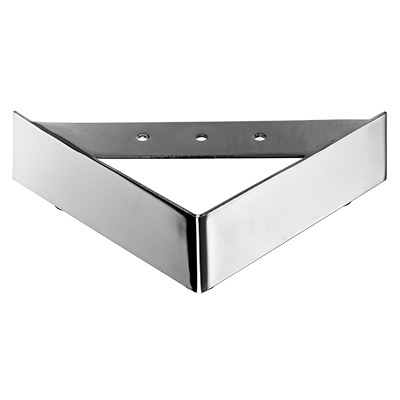Pied de meuble "Triangle 1", 45 x 150 x 150 mm, Acier, chromé