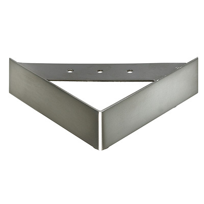 Pied de meuble "Triangle 1", 45 x 150 x 150 mm, Acier, Aspect inox